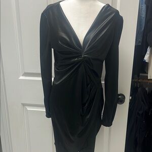 Elegant Black Long Sleeve Dress